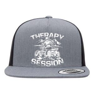 Therapy Session Funny ATV FourWheeler Quad Bike Rider Flat Bill Trucker Hat