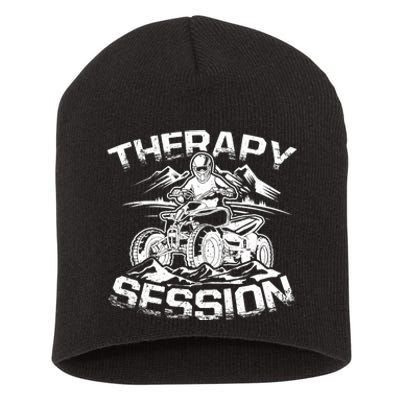 Therapy Session Funny ATV FourWheeler Quad Bike Rider Short Acrylic Beanie