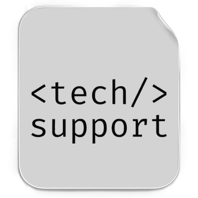 Tech Support  Funny Tech Gifts Tech Permanent Decal Sticker