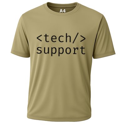 Tech Support  Funny Tech Gifts Tech Cooling Performance Crew T-Shirt