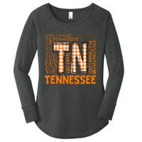 Tennessee State Flag Orange Plaid Tn Women's Perfect Tri Tunic Long Sleeve Shirt