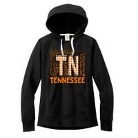 Tennessee State Flag Orange Plaid Tn Women's Fleece Hoodie