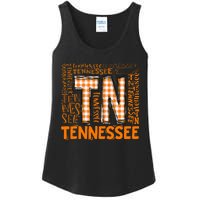 Tennessee State Flag Orange Plaid Tn Ladies Essential Tank