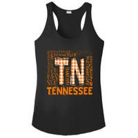 Tennessee State Flag Orange Plaid Tn Ladies PosiCharge Competitor Racerback Tank