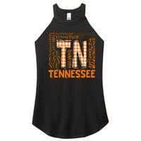 Tennessee State Flag Orange Plaid Tn Women's Perfect Tri Rocker Tank