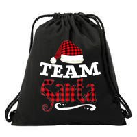Team Santa Family Group Matching Christmas Pajama Party Drawstring Bag
