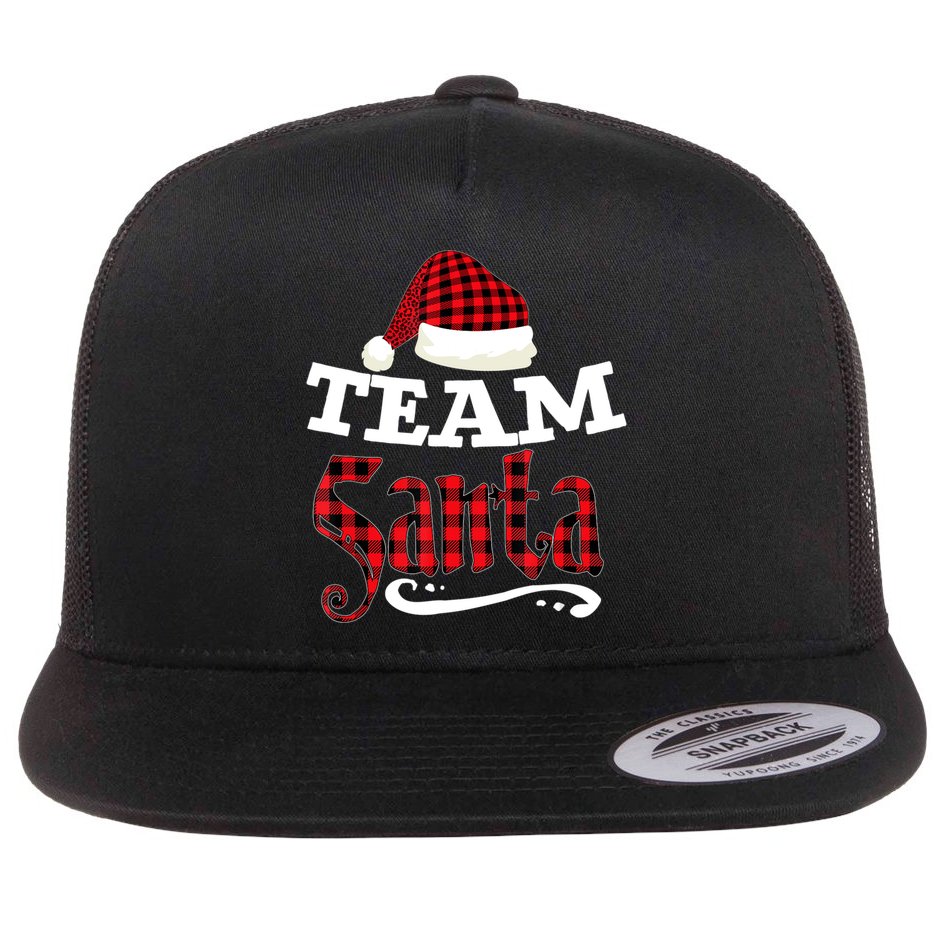 Team Santa Family Group Matching Christmas Pajama Party Flat Bill Trucker Hat