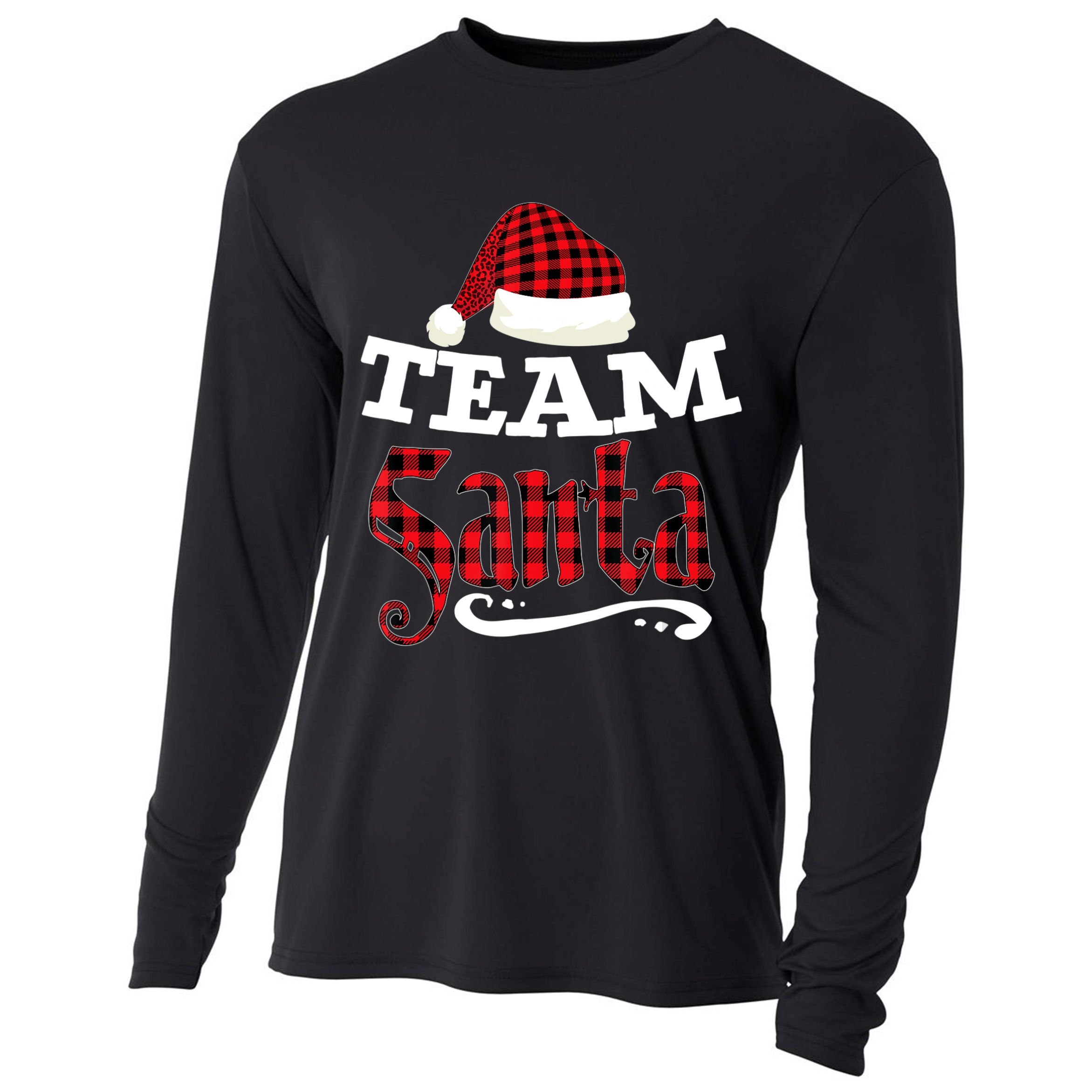 Team Santa Family Group Matching Christmas Pajama Party Cooling Performance Long Sleeve Crew