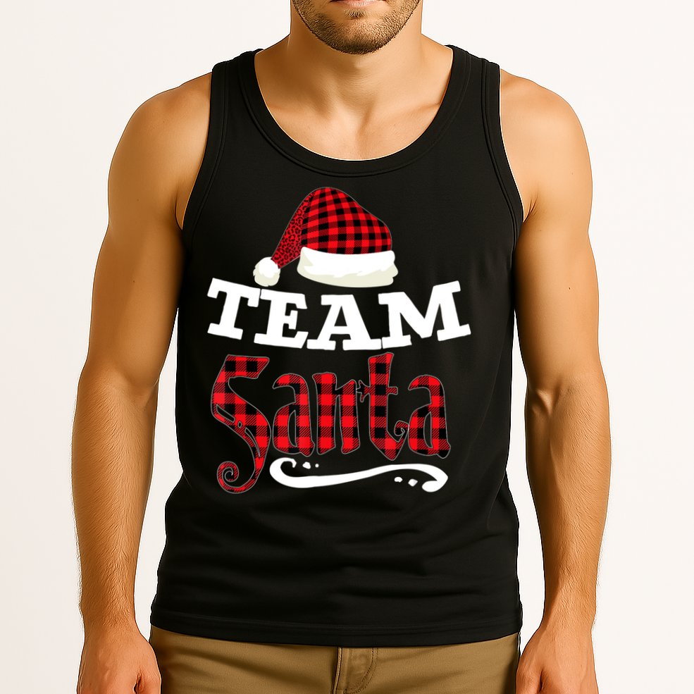 Team Santa Family Group Matching Christmas Pajama Party Tank Top