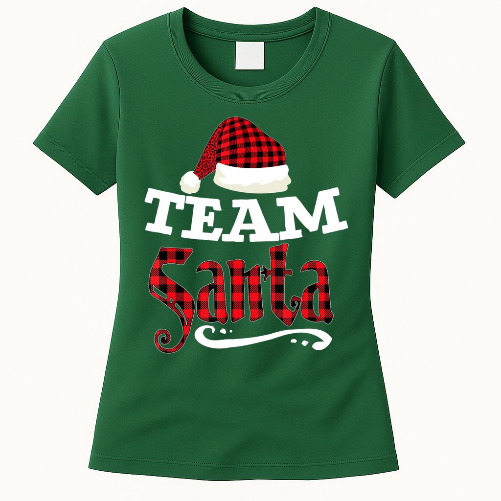 Team Santa Family Group Matching Christmas Pajama Party Womens T-Shirt