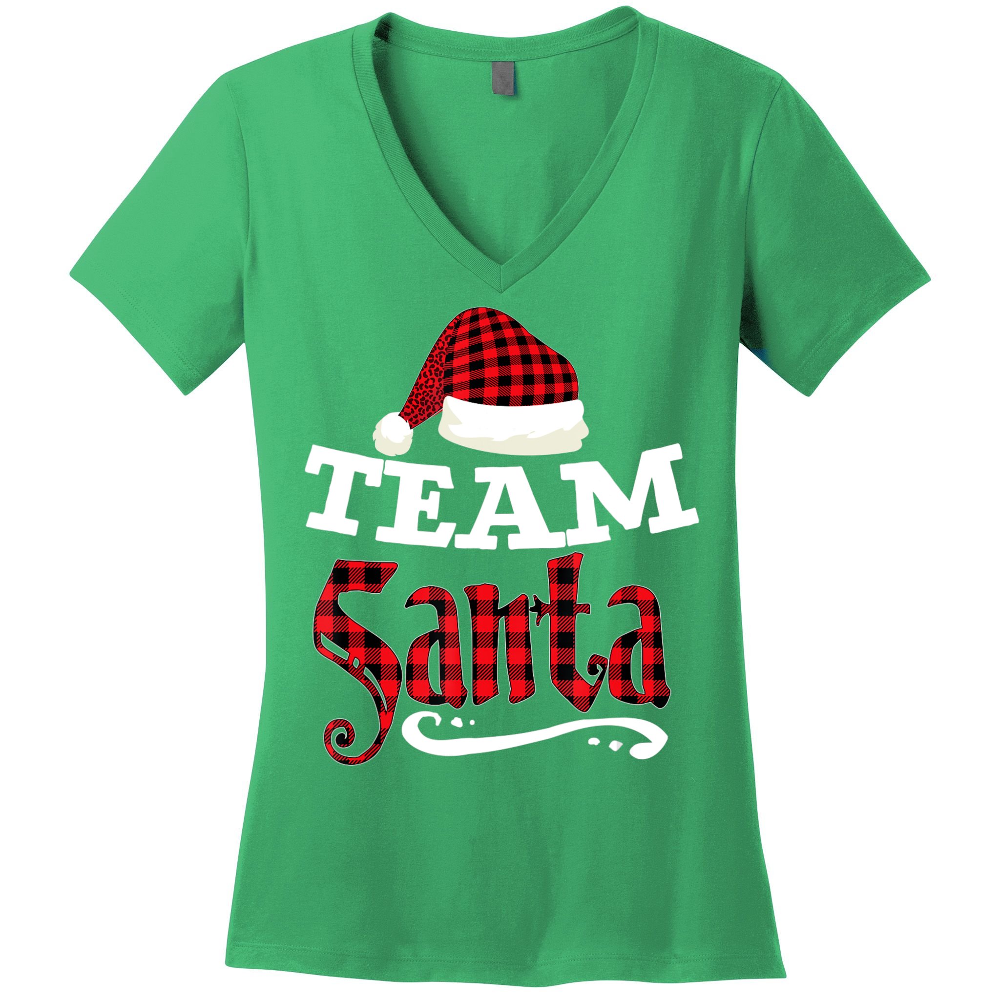 Team Santa Family Group Matching Christmas Pajama Party Women's V-Neck T-Shirt
