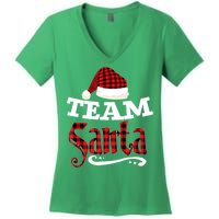 Team Santa Family Group Matching Christmas Pajama Party Women's V-Neck T-Shirt