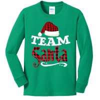 Team Santa Family Group Matching Christmas Pajama Party Kids Long Sleeve Shirt