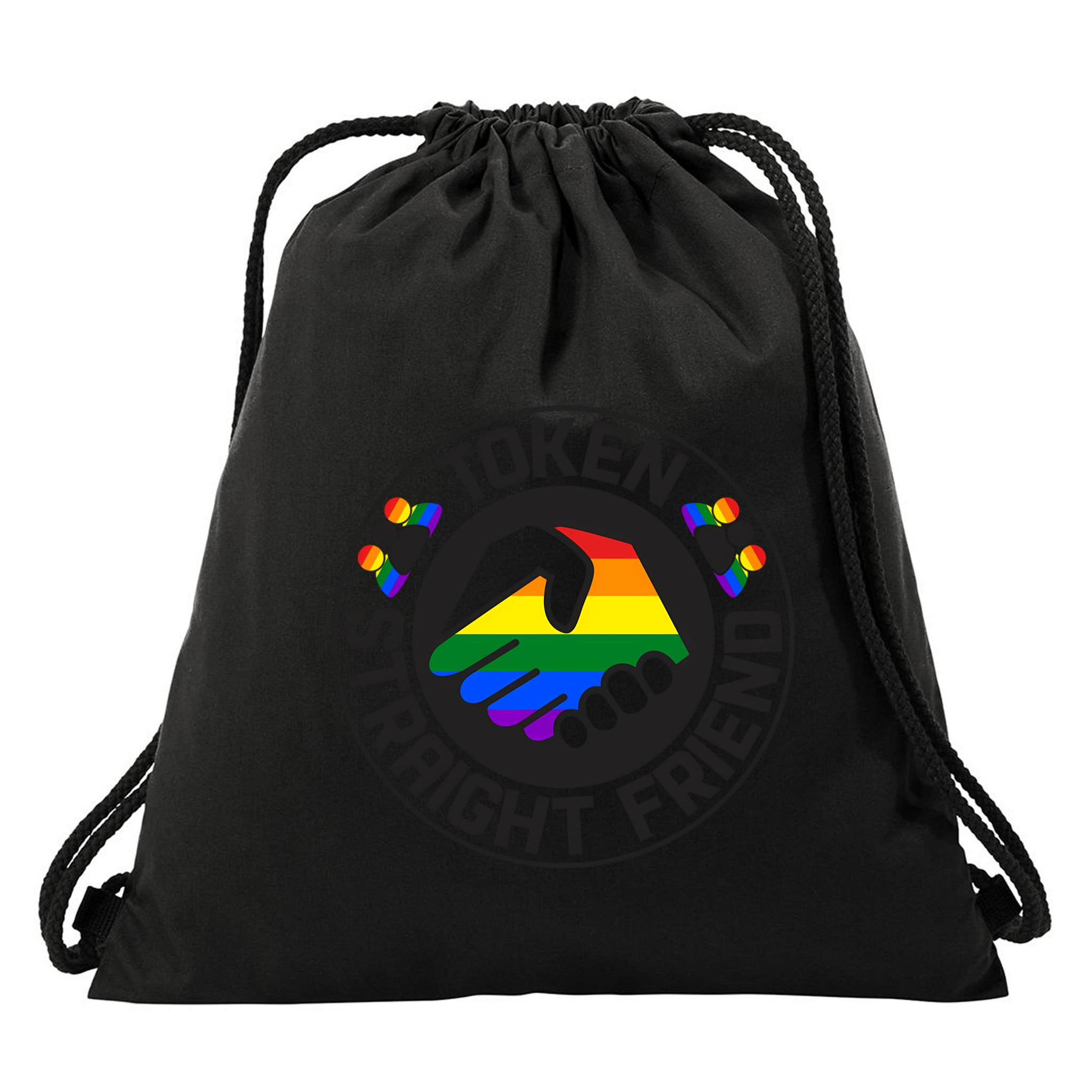 Token Straight Friend Lgbtq Friend Group Drawstring Bag