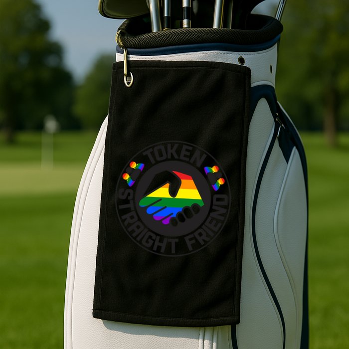 Token Straight Friend Lgbtq Friend Group Golf Towel