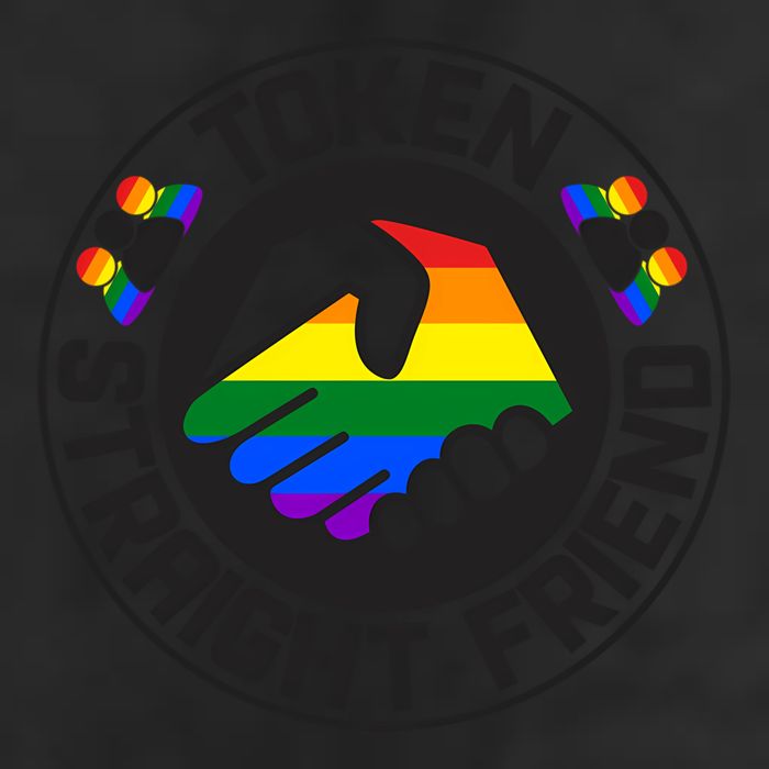 Token Straight Friend Lgbtq Friend Group Golf Towel