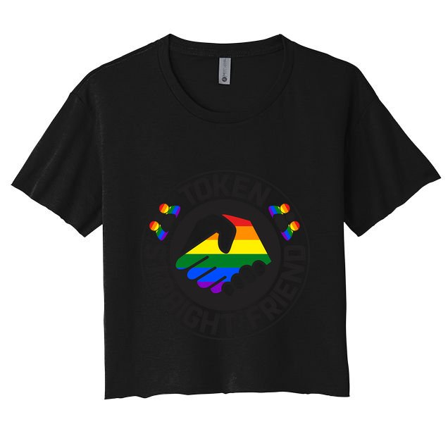 Token Straight Friend Lgbtq Friend Group Crop Top