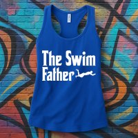 The Swim Father Swimming Dad Swimmer Fathers Day Cute Gift Womens Tank Top