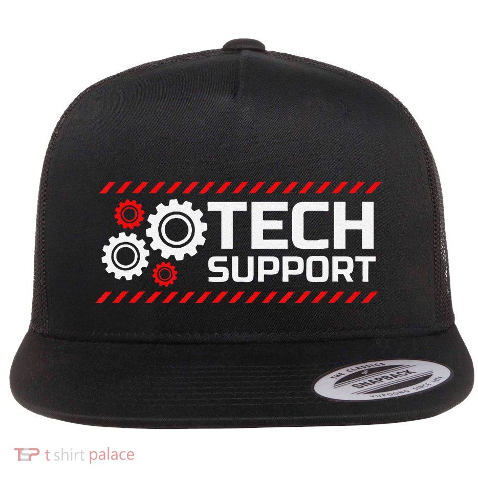 Tech Support Funny Flat Bill Trucker Hat