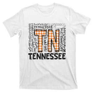 Tennessee State Flag Orange Plaid TN T-Shirt