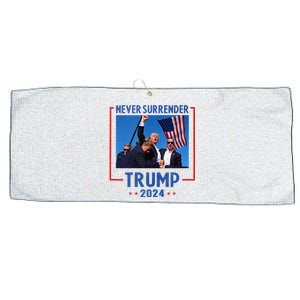 Trump Speech Fist In The Air Pennsylvania Trump 2024 Large Microfiber Waffle Golf Towel