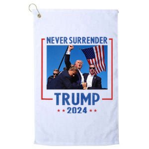 Trump Speech Fist In The Air Pennsylvania Trump 2024 Platinum Collection Golf Towel