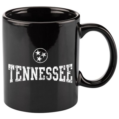 Tennessee State Flag Home Tennessean Distressed Orange 11oz C Handle Ceramic Mug