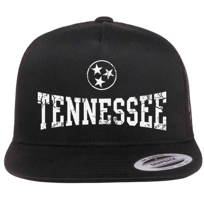 Tennessee State Flag Home Tennessean Distressed Orange Flatbill Hat