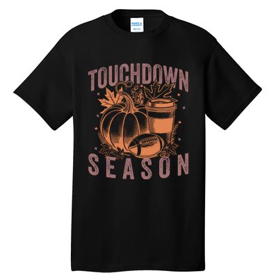 Touchdown Season Football Fall Graphic Tall T-Shirt