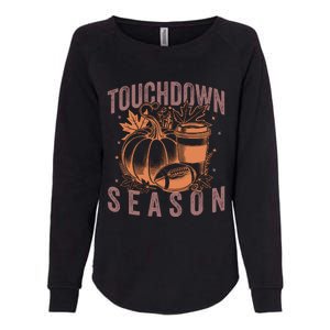 Touchdown Season Football Fall Graphic Womens California Wash Sweatshirt