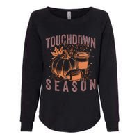 Touchdown Season Football Fall Graphic Womens California Wash Sweatshirt