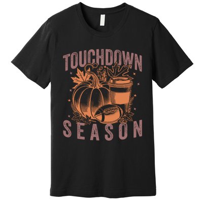 Touchdown Season Football Fall Graphic Premium T-Shirt