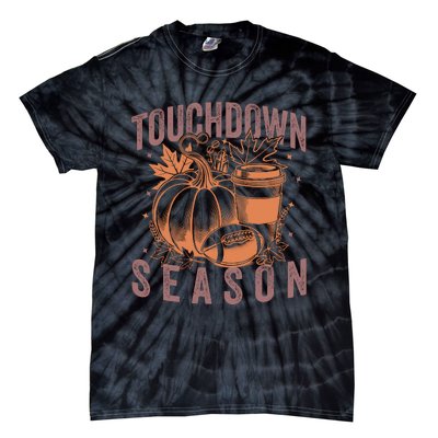 Touchdown Season Football Fall Graphic Tie-Dye T-Shirt