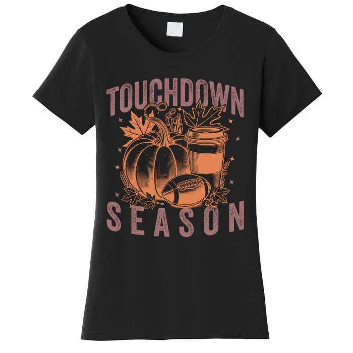 Touchdown Season Football Fall Graphic Women's T-Shirt