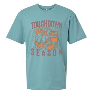 Touchdown Season Football Fall Graphic Sueded Cloud Jersey T-Shirt