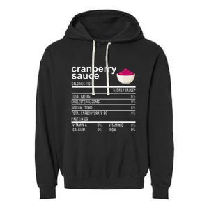 Thanksgiving Sauce Food Cranberry Nutrition Fact Garment-Dyed Fleece Hoodie