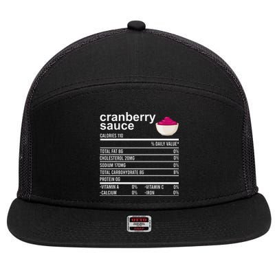 Thanksgiving Sauce Food Cranberry Nutrition Fact 7 Panel Mesh Trucker Snapback Hat