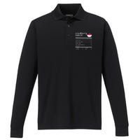 Thanksgiving Sauce Food Cranberry Nutrition Fact Performance Long Sleeve Polo