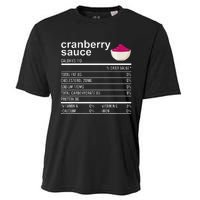 Thanksgiving Sauce Food Cranberry Nutrition Fact Cooling Performance Crew T-Shirt