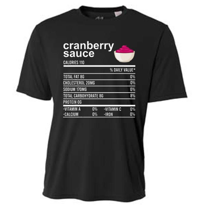 Thanksgiving Sauce Food Cranberry Nutrition Fact Cooling Performance Crew T-Shirt