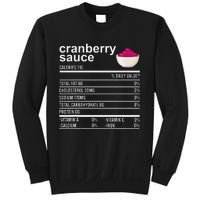 Thanksgiving Sauce Food Cranberry Nutrition Fact Sweatshirt