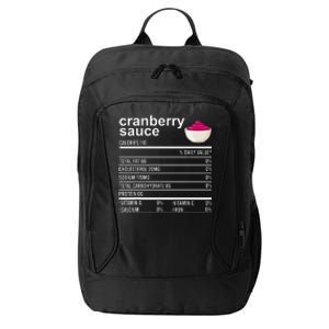 Thanksgiving Sauce Food Cranberry Nutrition Fact City Backpack