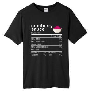 Thanksgiving Sauce Food Cranberry Nutrition Fact Tall Fusion ChromaSoft Performance T-Shirt