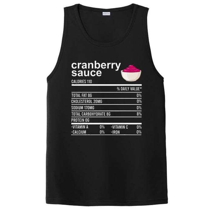 Thanksgiving Sauce Food Cranberry Nutrition Fact PosiCharge Competitor Tank