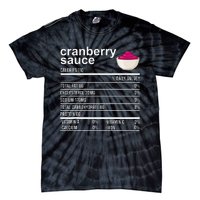 Thanksgiving Sauce Food Cranberry Nutrition Fact Tie-Dye T-Shirt