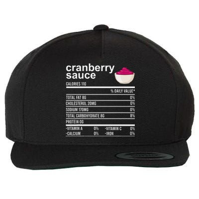 Thanksgiving Sauce Food Cranberry Nutrition Fact Wool Snapback Cap