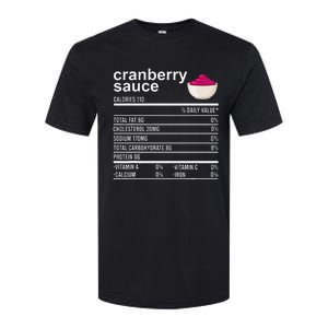 Thanksgiving Sauce Food Cranberry Nutrition Fact Softstyle CVC T-Shirt