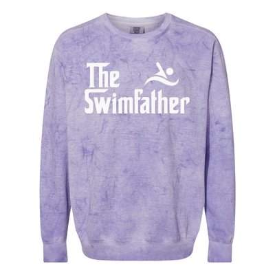 The Swim Father Funny Swimming Swimmer Gift Colorblast Crewneck Sweatshirt