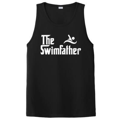 The Swim Father Funny Swimming Swimmer Gift PosiCharge Competitor Tank