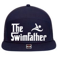 The Swim Father Funny Swimming Swimmer Gift 7 Panel Mesh Trucker Snapback Hat